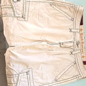 Rock Revival Beige Capri Pants Jeans with Silver Accents Size 26